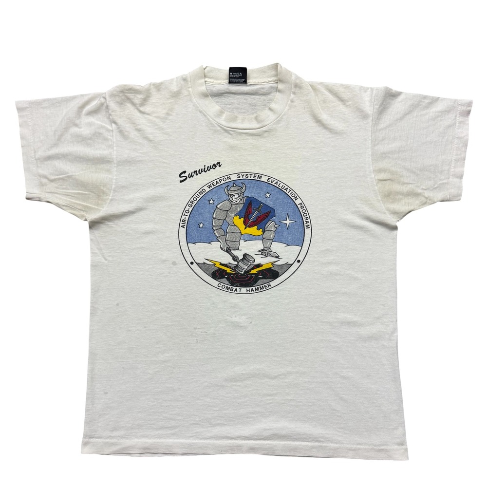 Vintage Screen Stars Combat Hammer Weapon System Evaluation T-Shirt Tee XL